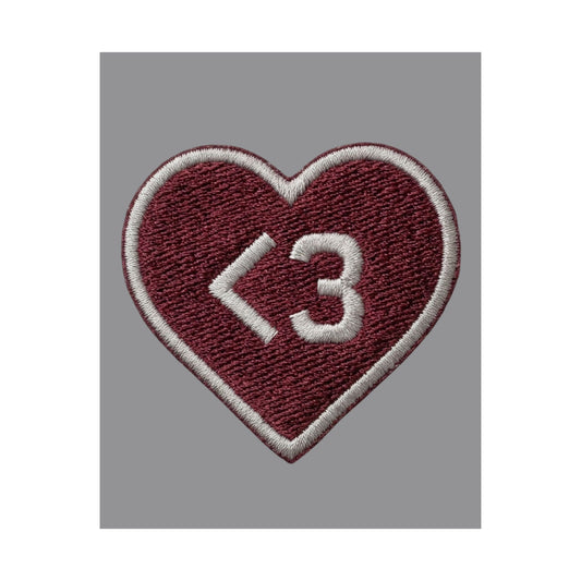 Heart <3 Embroidered Patch Matte Poster β Cute Valentine Wall Art