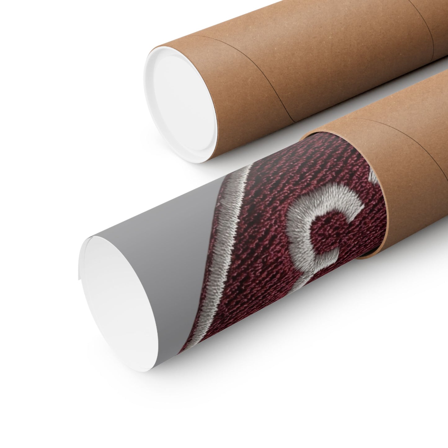 Heart <3 Embroidered Patch Matte Poster — Cute Valentine Wall Art