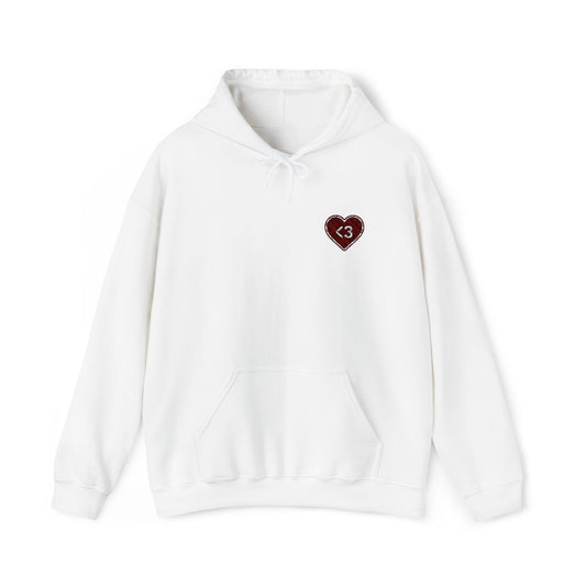 World Wide Love Embroidered Hoodie — "Powerful <3" Logo